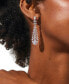 ფოტო #2 პროდუქტის Silver-Tone Crystal Teardrop Earrings