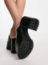 Фото #4 товара Stradivarius heeled mule in black