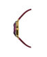 Фото #2 товара Facet Princess Swiss Gold Plated Ladies 26x27mm Watch - Black & Burgundy Dial