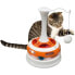 FERPLAST Tornado Karussell Spielzeug - H 34 cm - Wei und Orange - Fr Katzen