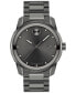 ფოტო #1 პროდუქტის Men's Swiss Bold Verso Gunmetal Ion-Plated Steel Bracelet Watch 42mm