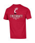 Фото #4 товара Men's Red Cincinnati Bearcats Stack 2-Hit T-shirt