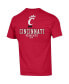 Men's Red Cincinnati Bearcats Stack 2-Hit T-shirt Красный, L - фото #4