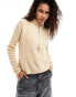 Фото #1 товара Noisy May half zip jumper in cream