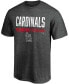 Фото #6 товара Men's Big and Tall Charcoal St. Louis Cardinals Win Stripe T-shirt