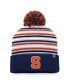 Фото #1 товара Men's Navy Syracuse Orange Dash Cuffed Knit Hat with Pom