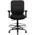 Фото #3 товара Hercules Series Big & Tall 400 Lb. Rated Black Leather Drafting Chair With Adjustable Arms
