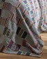 Multicoloured patchwork cotton bedspread