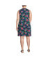 Фото #2 товара Plus Size Cotton Jersey Sleeveless Swim Cover-up Dress Print