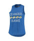 Фото #4 товара Women's Gold, Royal Los Angeles Rams Muscle Tank Top and Pants Sleep Set