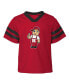 Фото #3 товара Toddler Boys and Girls Scarlet Nebraska Huskers Two-Piece Red Zone Jersey and Pants Set