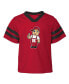 ფოტო #3 პროდუქტის Toddler Boys and Girls Scarlet Nebraska Huskers Two-Piece Red Zone Jersey and Pants Set