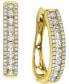 ფოტო #1 პროდუქტის Diamond Oval Hoop Earrings (1 ct. t.w.) in 10k Gold