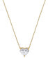 Фото #6 товара Badgley Mischka certified Lab Grown Diamond Heart Solitaire Pendant Necklace (2 ct. t.w.) in 14k Gold, 16" + 2" extender