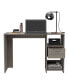 Arlington Computer Desk with 2-Open Storage Shelves and Drawer with Handle