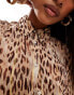 River Island shirt co-ord in leopard print