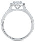ფოტო #4 პროდუქტის Diamond Oval Halo Engagement Ring (1-1/2 ct. t.w.) in 14K White Gold