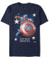 Фото #1 товара Marvel Men's Captain America Super Shield, Short Sleeve T-Shirt