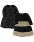 ფოტო #1 პროდუქტის Child Girl Cotton Dresses, Leopard Gold Heart