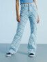 Фото #1 товара PacSun Women’s Light Blue Pintuck High Waisted Size 25 Bootcut Jeans Flare Retro