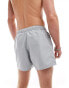 ASOS DESIGN swim shorts in short length with zip pocket and black drawcord in grey grau, 2XS - W28 - фото #3