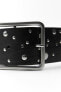 Studded leather belt