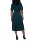 ფოტო #2 პროდუქტის Petite Ruched Puff-Sleeve Midi Dress