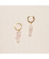 ფოტო #1 პროდუქტის 18K Gold Plated Freshwater Pearls with Rose Quartz Mismatch Style - Manifesting it! Earrings For Women