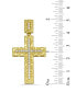 Фото #5 товара Men's Diamond Textured Cross Pendant (1/4 ct. t.w.) in 10k gold