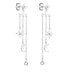 Timeless steel earrings with zircons 2in1 TJ-0104-E-50