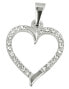 Gold heart pendant with clear crystals 249001 00462 07