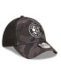 Фото #4 товара Men's Charcoal, Black Brooklyn Nets Camo 39THIRTY Flex Hat