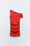 Фото #7 товара Платье асимметричного кроя из рельефной ткани ZARA