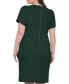 Plus Size Scuba Crepe Tulip-Sleeve Sheath Dress