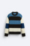 Striped jacquard sweater