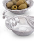 Фото #2 товара Sand-Cast Aluminum, Set of 4 Olive Pattern Sauce Bowls