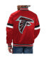 Фото #2 товара Men's Red Atlanta Falcons Locker Room Satin Varsity Full-Snap Jacket