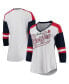Фото #1 товара Women's White and Navy Boston Red Sox Base Runner 3/4-Sleeve V-Neck T-shirt