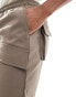 The Couture Club co-ord nylon zip through utility shorts in brown