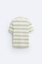 STRIPED TEXTURED POLO SHIRT