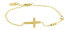 Фото #1 товара Браслет Troli Позолоченный в стиле минимализма с крестиком VCBW024G