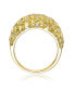 ფოტო #5 პროდუქტის RA 14k Yellow Gold Plated with Cubic Zirconia Dome-Shaped Textured Nugget Ring