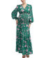 ფოტო #1 პროდუქტის Maternity Floral Print Smocked Maxi Dress