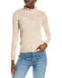 Фото #1 товара Sofiacashmere Ruffle Mock Neck Mesh Stitch Cashmere Sweater Women's