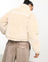 Фото #2 товара Karl Kani retro cropped puffer jacket in beige corduroy