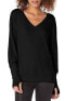 Фото #2 товара Michael Stars 257486 Womens Madison Brushed Jersey Sweater Black Size Medium