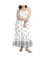 ფოტო #1 პროდუქტის Plus Size Embroidered Relaxed Maxi Dress