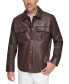 Фото #1 товара Men's The Mogador Leather Overshirt