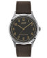 ფოტო #1 პროდუქტის Unisex Swiss Automatic Heritage 1938 Brown Leather Strap Watch 39mm