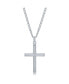 Фото #1 товара Stainless Steel or Gold Plated over Stainless Steel Polished 3D Cross Necklace